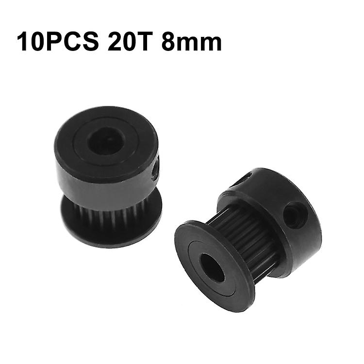 10 PCS GT2 3D Printer Synchronous Wheel Transmission Leather Pulley, Specification:16-20 Tooth 6-8mm