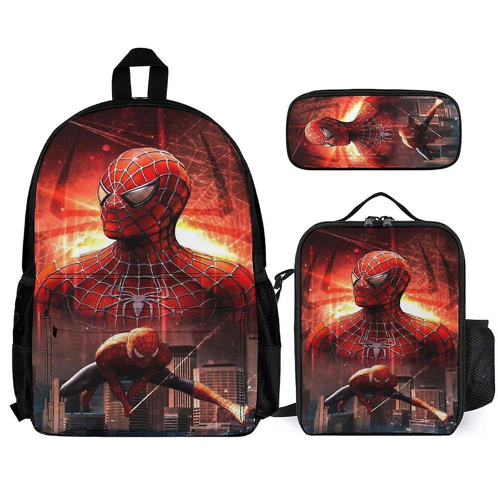 Spider-Man 3Pcs Backpacks Sets with Lunch Bag And Pencil Case