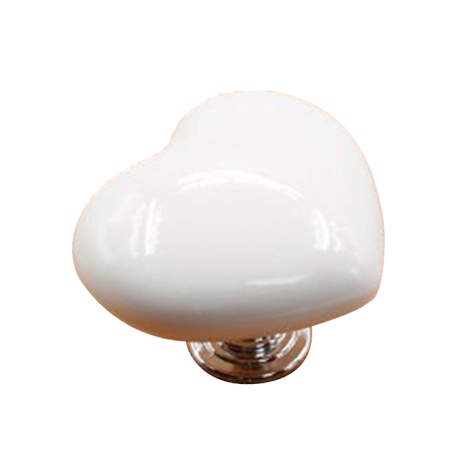 Heart Shaped Toilet Tank Button Plastic Solid Universal Replacement Press Button for Bathroom Toilet White Durable