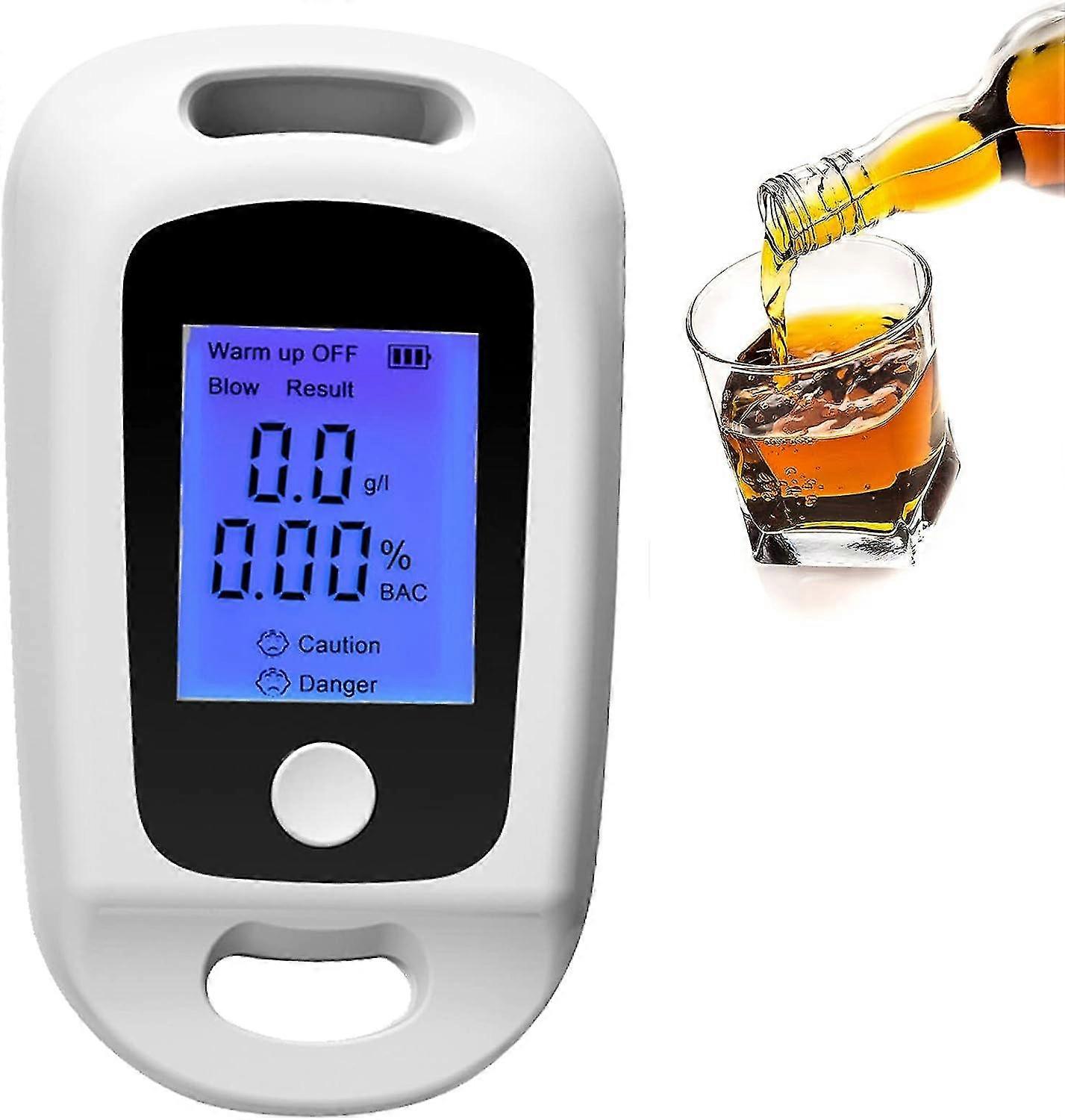 Ethylotest portable blanc, thylotest de poche de haute prcision, alcootest, instrument de mesure de l'alcool