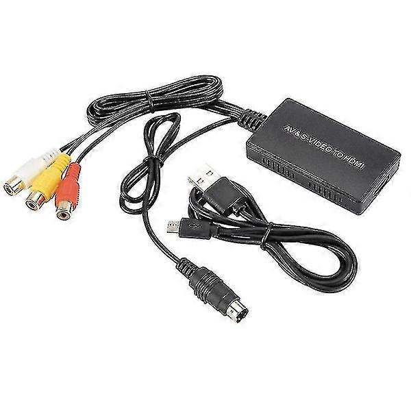 S-video to hdmi converter Av to hdmi adapter Rca converter Support 1080p Hfmqv