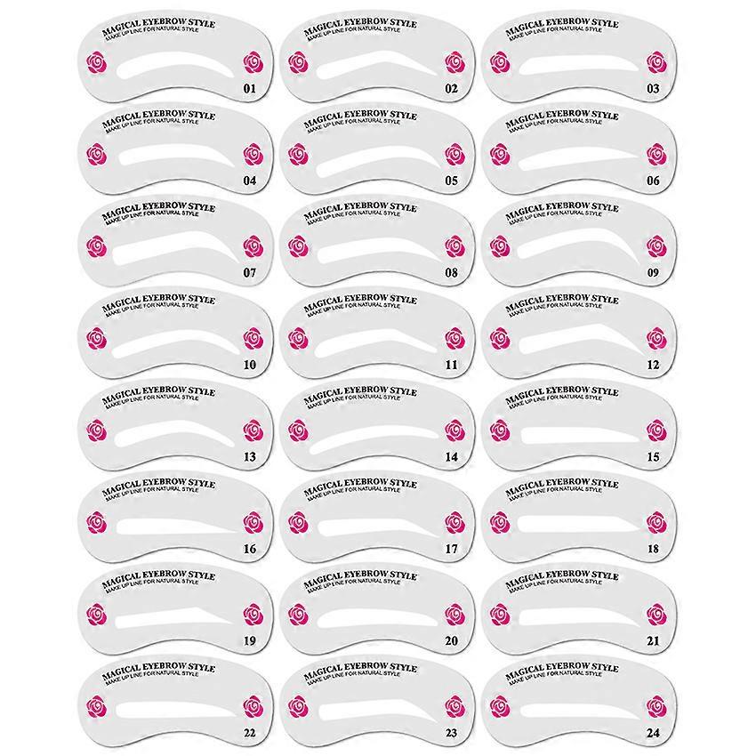 Eyebrow stencils 24-pack White