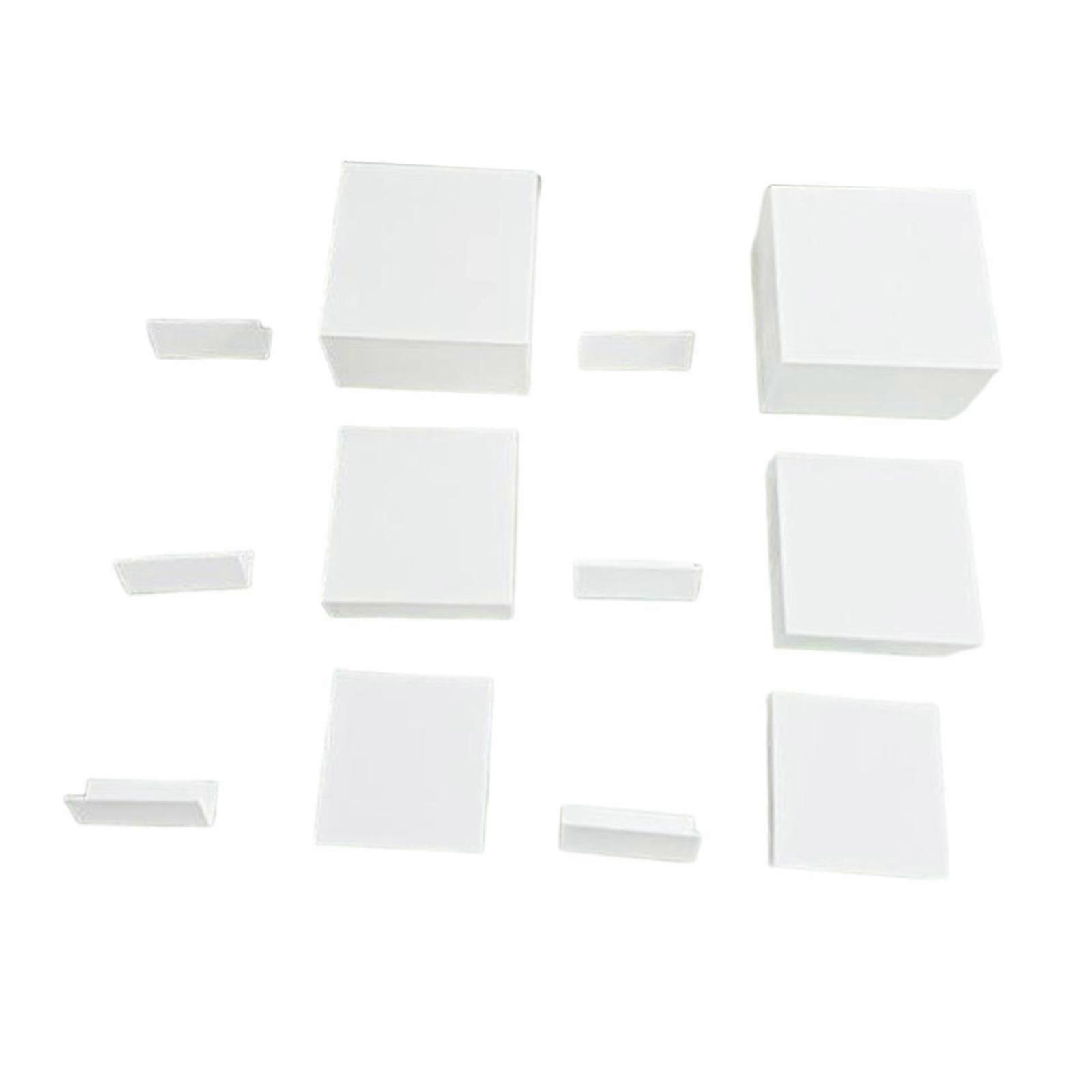 6Pcs Acrylic Cube Display Box Riser Nesting Riser for Food Collectibles Cake