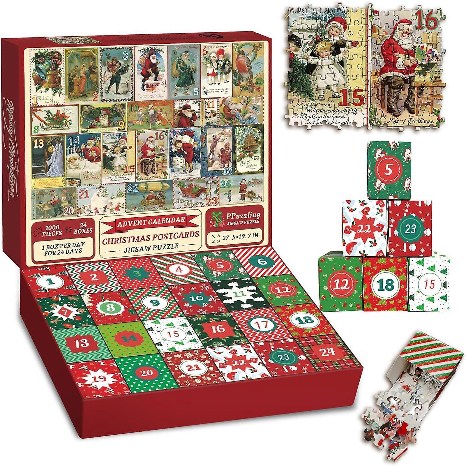 Christmas Countdown Calendar 24 Days Jigsaw 1000 Pieces