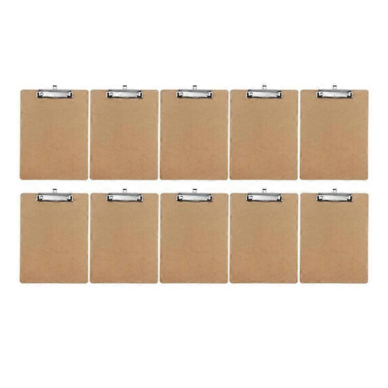 10Pcs Wooden Board Clips Flat Folder Menu Holder Wooden Clipboard Splints for Office, School, Class