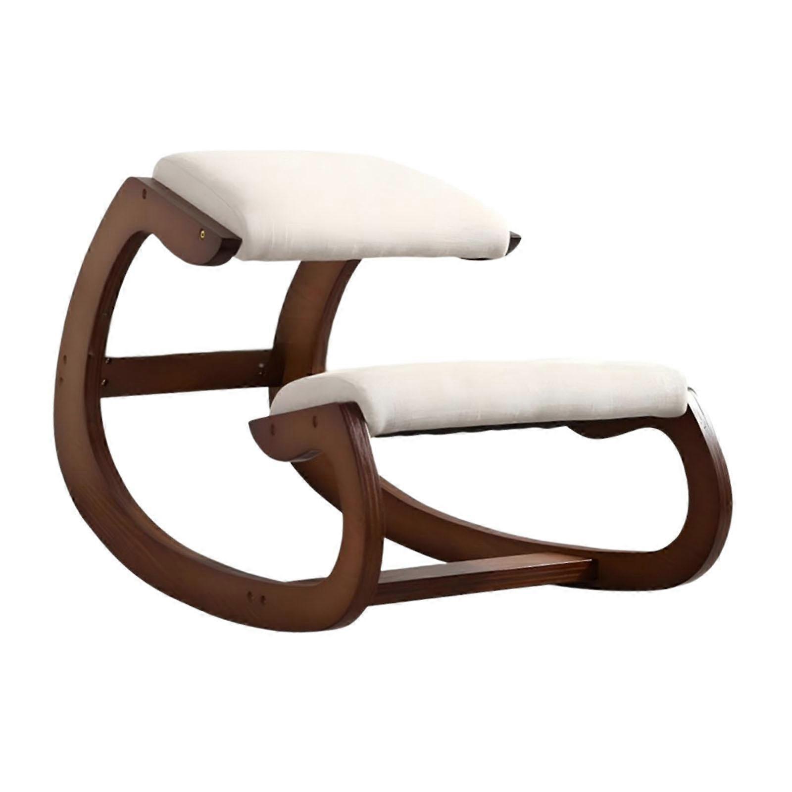 כיסא ברכיים ארגונומי כיסא ברך נדנדה מעץ לדירת עובדים בית חום בהיר