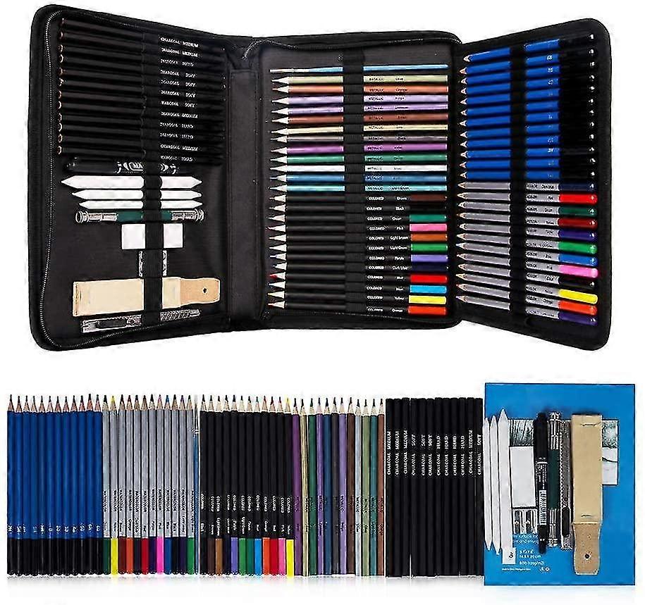 Writing Pencils 71pcs Drawing Sketch Pencils Charcoal/graphite/watercolor/metallic/colored Pencil For Sketch