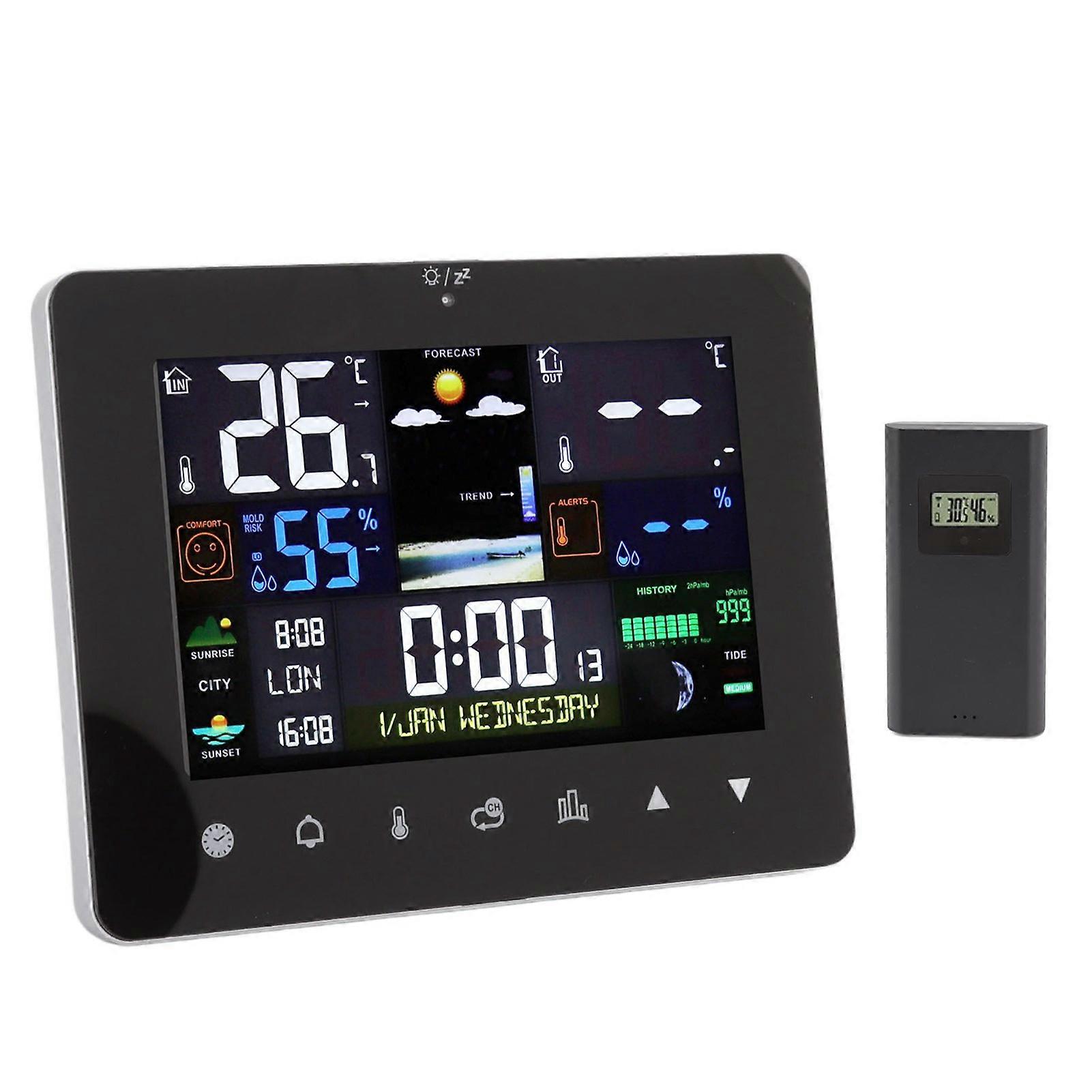 Weather Clock with Humidity and Temperature Sensor for Home or Office Use