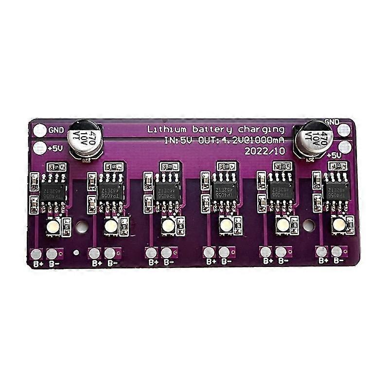 1A Lithiums Battery Protections Board Charging Module for 6pcs 18650 Battery