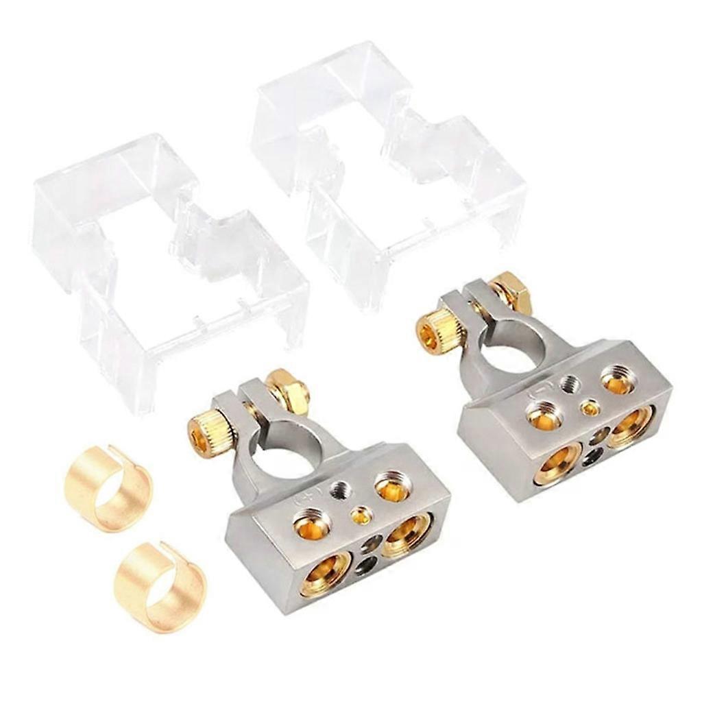 Car Vehicle Metal Battery Terminal Clamp Connector Kit For 0 2 4 8 Gauge