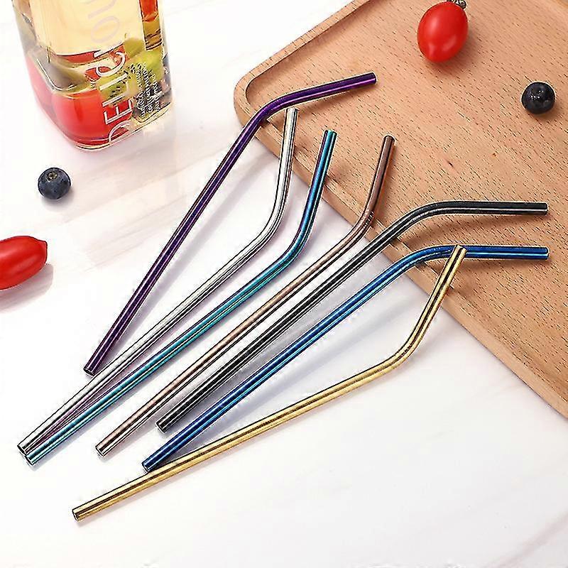 5 Stainless Steel Straight Straw Reusable Brushes