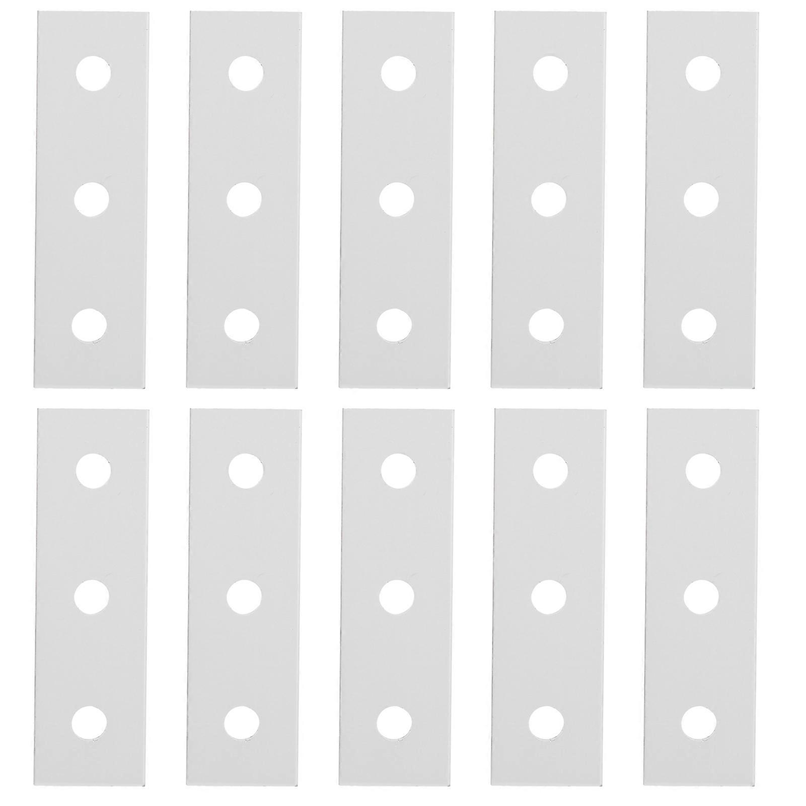 10 sztuk Aluminiowa płaska płyta łącząca Płaska prosta płyta łącząca do naprawy2020?3 otwory
