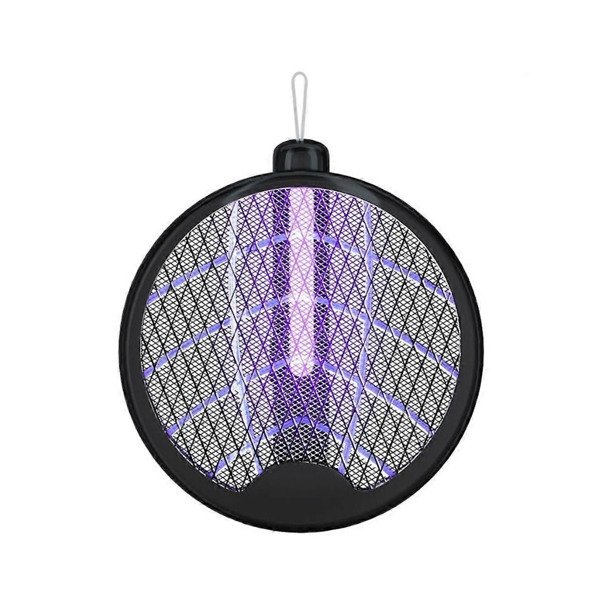 3000V Electric Mosquito Swatter with Lamp USB Rechargeable Foldable Bug Zapper Summer Fly Swatter/H