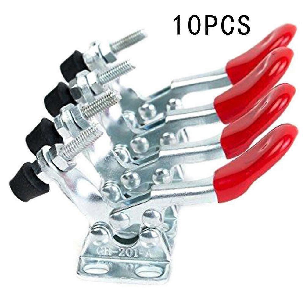 10PC Squick Clamps Hand Tool Toggle Clamp Horizontal Clamp 201A Metal Horizontal Quick Release Antislip Hand Tool