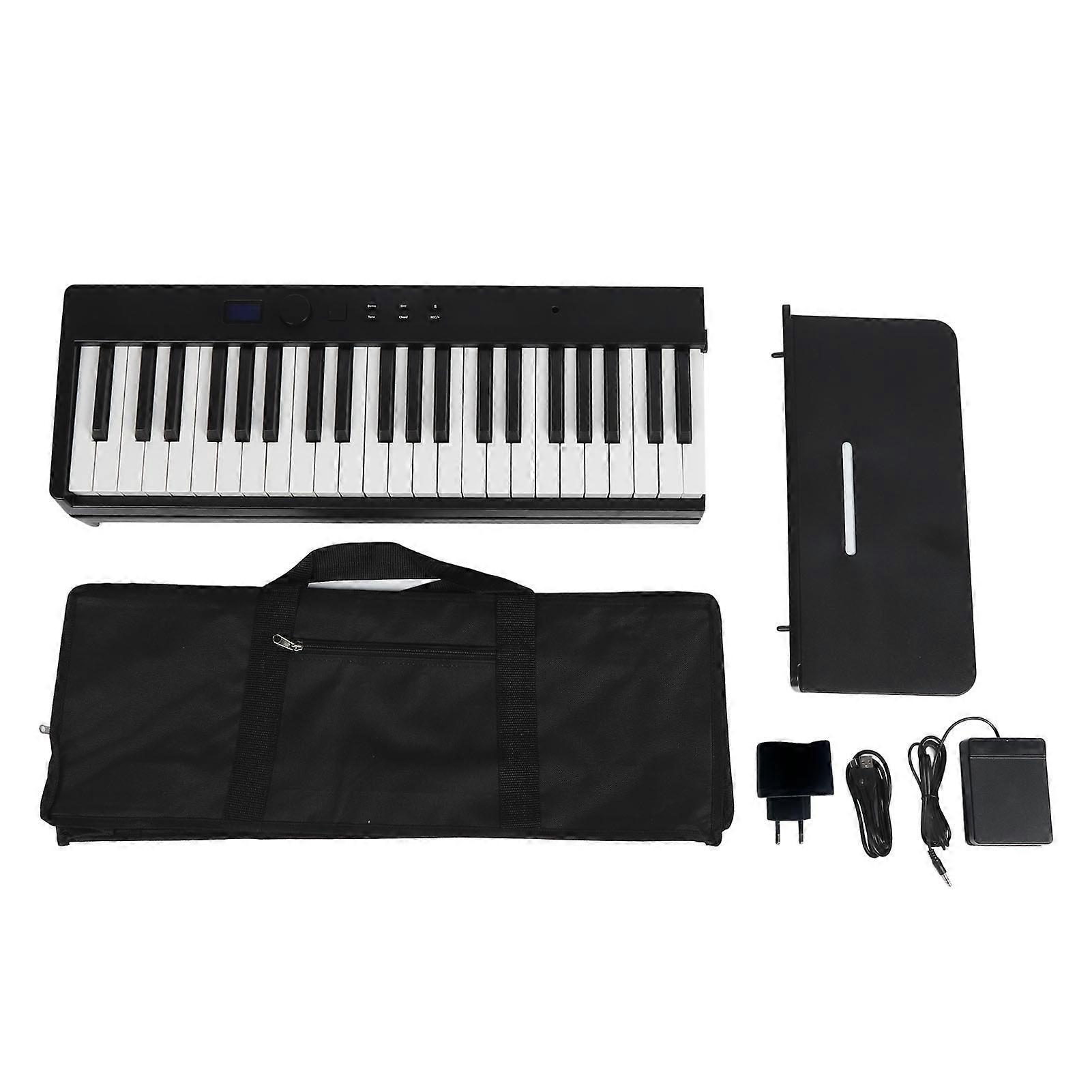 Electric Foldable Piano 88 Keys Support Bluetooth MIDI Portable Piano Keyboard with Foot Pedal for Beginners 100240V EU Plug