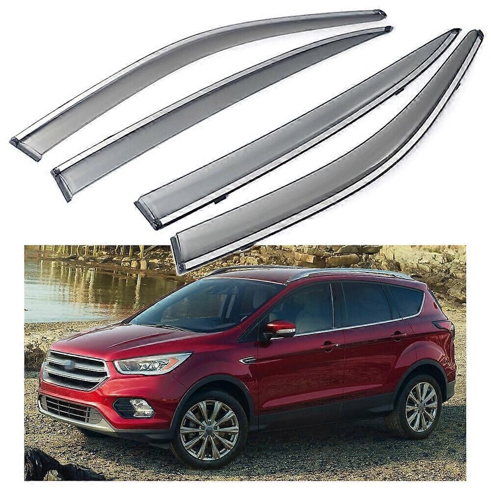 4Pcs Car Window Visor Vent Shade Deflector Sun/Rain for Ford Kuga 2017-2020