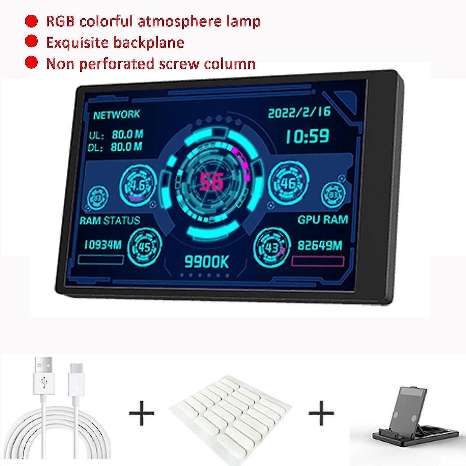 3.5in Ips Screen Monitor Type C Secondary Mini Ips Monitor Computer Free Of Aida64 Ips Full Viewing Angle Rgb