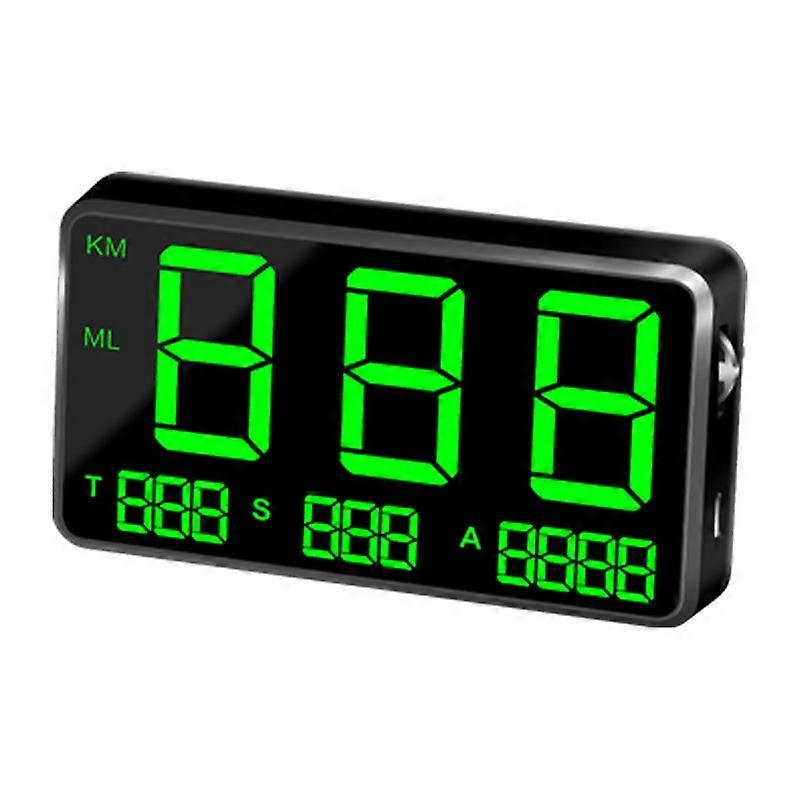 Large Screen Universal Gps Speedometer With Overspeed Warning System For Bicycle (101 X 55mm, Black)