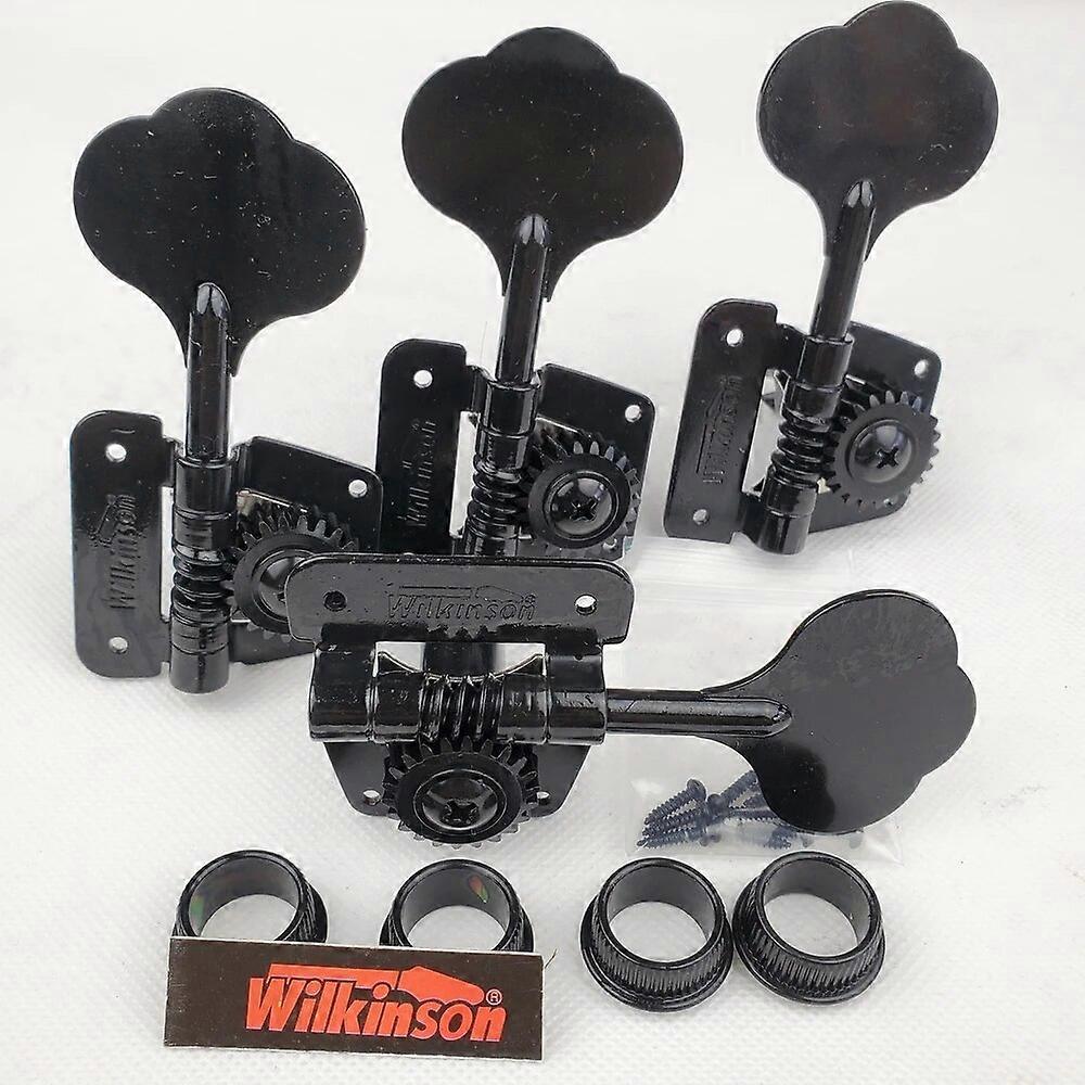 Cadre ouvert basse électrique mécaniques mécaniques tuners Wilkinson Tuning Peg Noir pour basse WJBL-200 Made In Korea