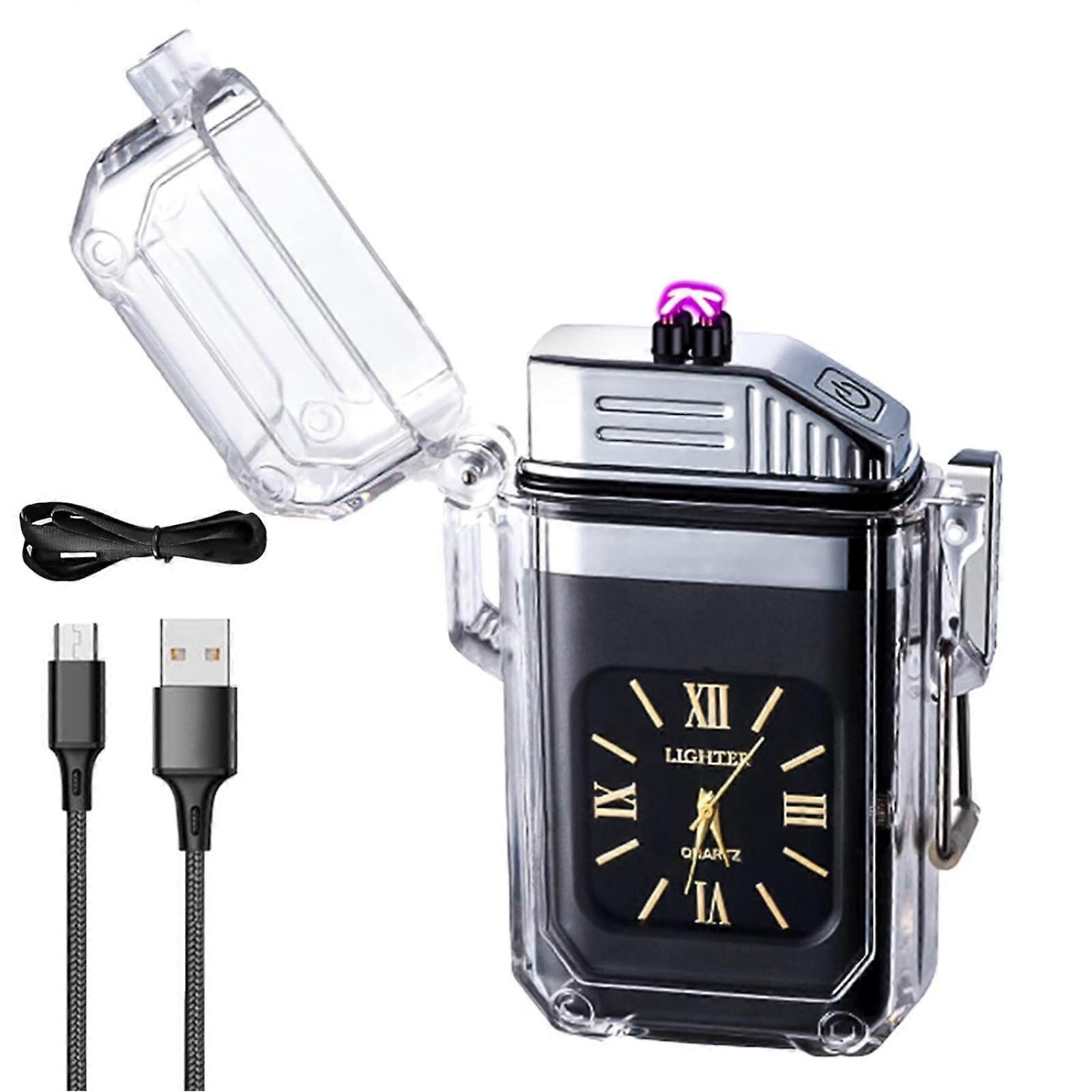 USB Electronic Lighter Arc Lighter: Waterproof and Windproof Electric Lighter with Dial for Survival Equipment, Type-C Rechargeable Lighter -GSL 6.14
