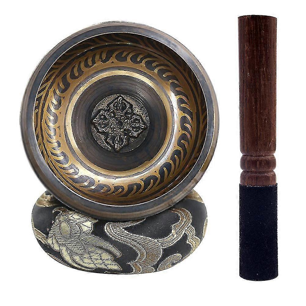 Tibetan Singing Bowl Set With New Dual End Stroker Cushion