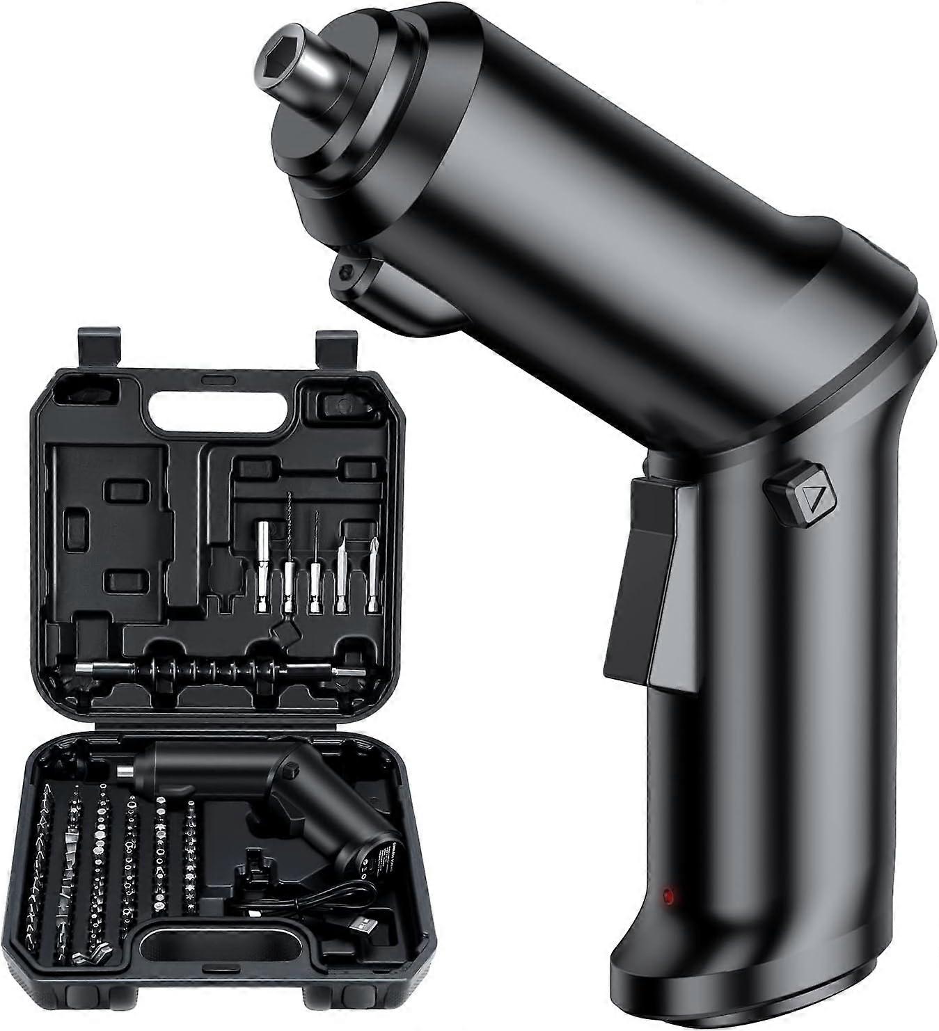 Electric Screwdriver Set, Rechargeable Cordless Screwdriver Kit with 106 pcs Bit Set, Pivoting Handle, LED Light, Carrying Case, Suitable for home DIY