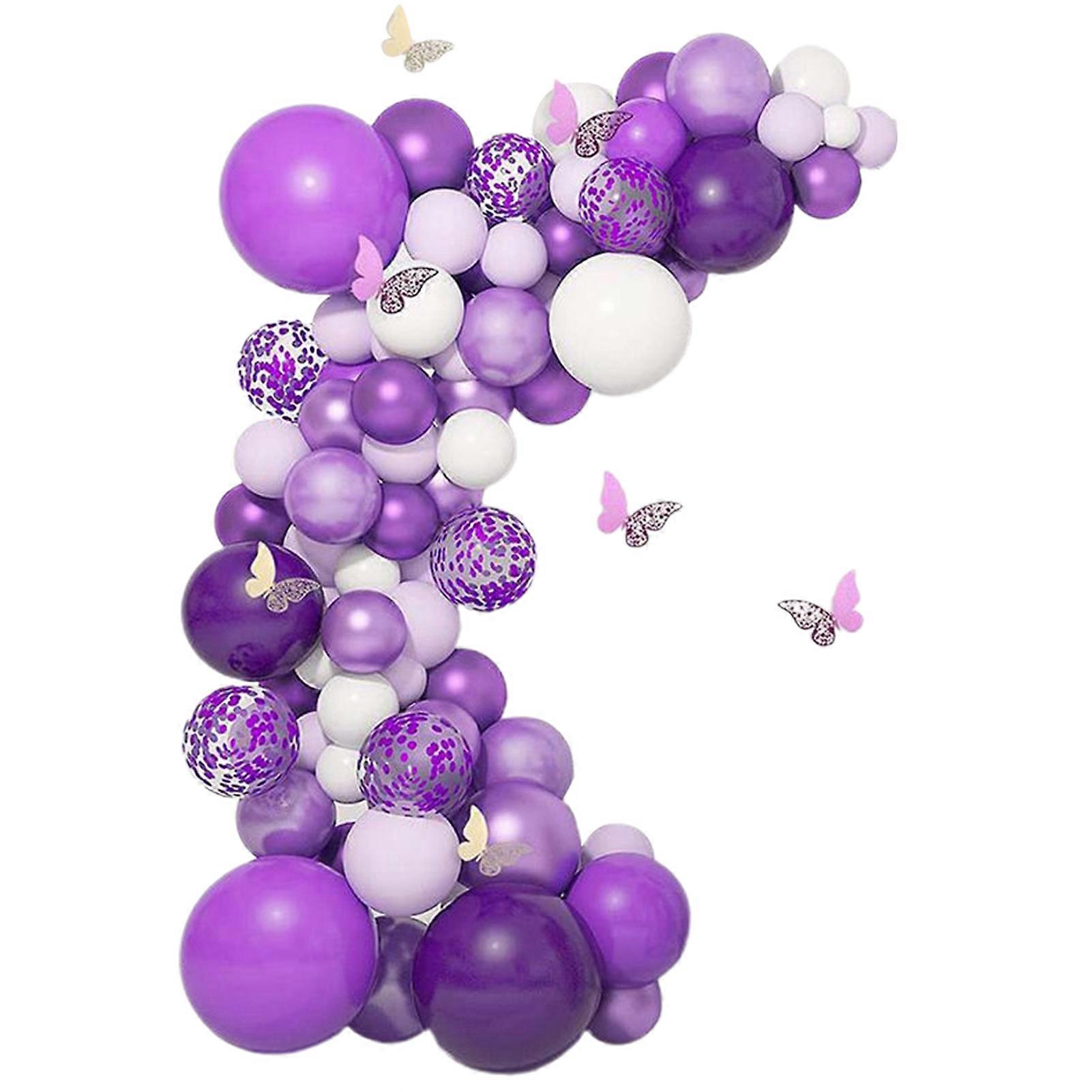1 Set Balloon Arch Set Butterfly Decoration Anti-deformed Emulsion Smooth Surface Balloon Garland for Birthday