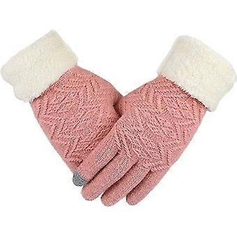 Guantes térmicos de punto con pantalla táctil para mujer Guantes térmicos cálidos y cómodos | Acogedores guantes de invierno antideslizantes suaves para mujer | Peso ligero