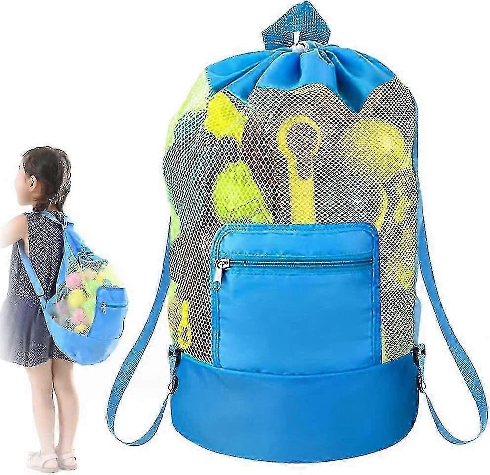 Beach Toy Bag Large Mesh Beach Bag Foldable Reusable Mesh Beach Toy Bag Beach Toy Storage Bag For Kids Toys