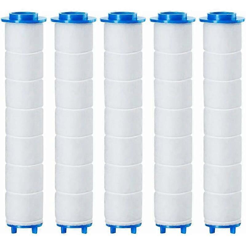 PP Cotton Replacement Shower Filter, for Detachable Shower Head, 11.5X2.4cm, 5 Pieces