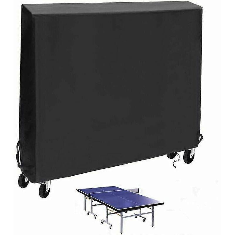 Table Tennis Table Cover Indoor/Outdoor Ping Pong Table Cover Waterproof Weatherproof Dustproof Table Cover - 165 X 70 X 185 CM