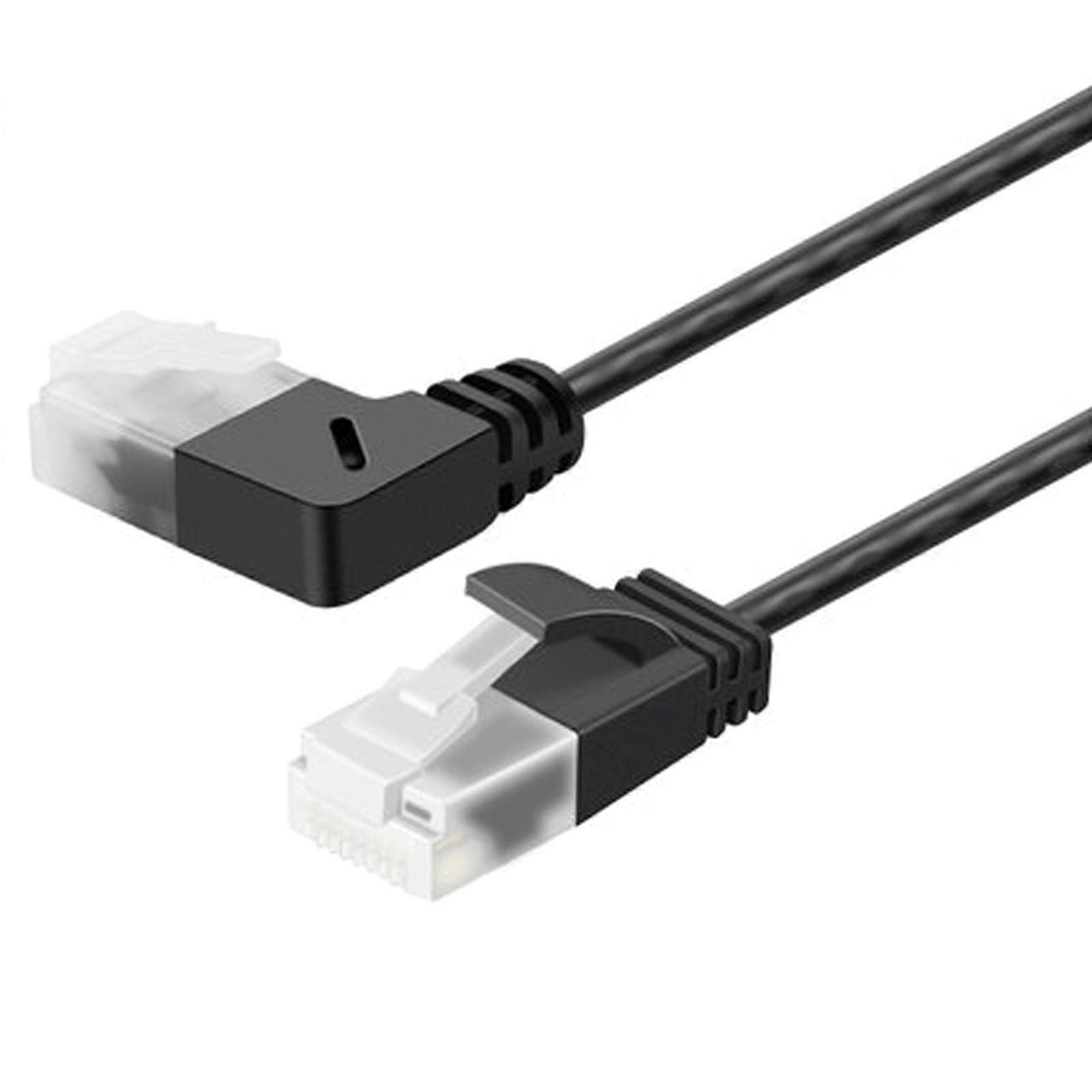 Ultra Slim Cat6 Ethernet Cable Rj45 4 Angles Utp Network Cable Patch Cord 90 Degree Cat6a Cables For Laptop Router 2m