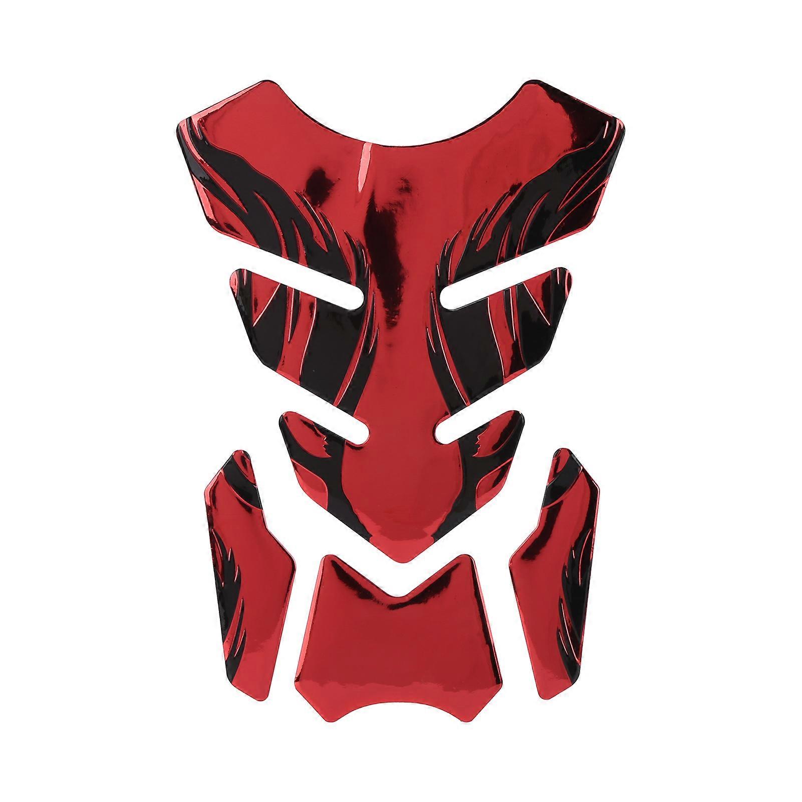 4PCS / Set Moto Réservoir de carburant Autocollant de protection Éponge douce Ruban Modification EntretienRouge