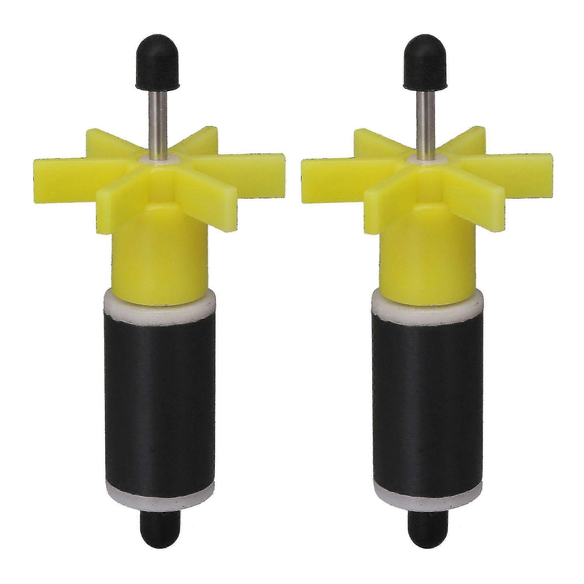 2 Pcs 16mm Submersible Pump Rotor Filter Impeller For Aquarium Garden Pool Yellow