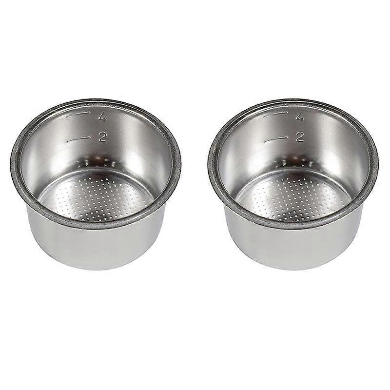 2Pcs 51mm 4 Cups Filter Replacement Filter Basket for Coffee Bottomless Portafilter for EC680/EC685