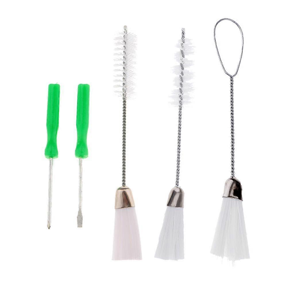 5pcs Sewing Machine Overlocker Service Kit Dual Size Brushes &