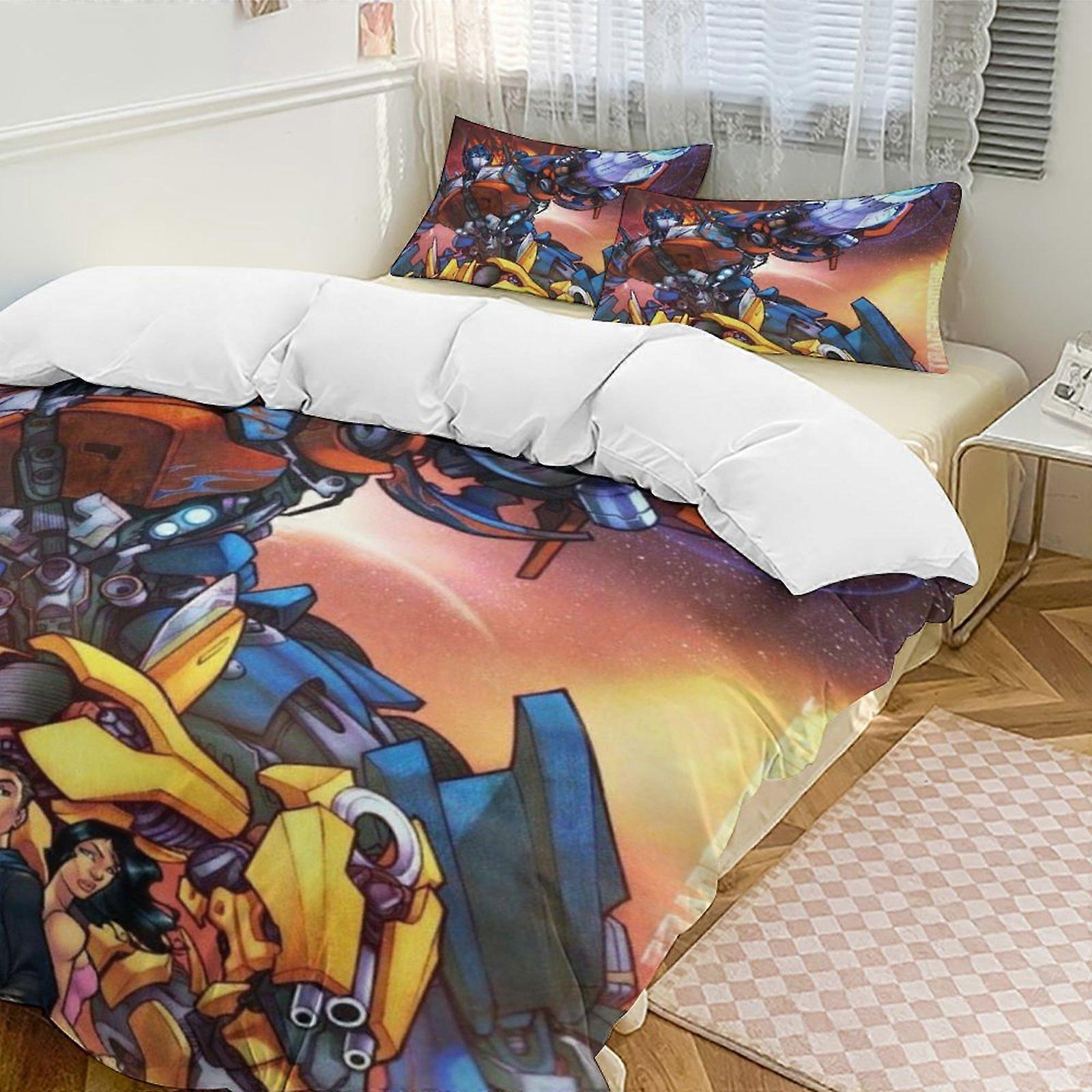 a3091 Lençóis Transformadores Conjunto de Cama Capa de Edredão Tema dos Desenhos Animados Lençóis de Quarto Infantil iip3091