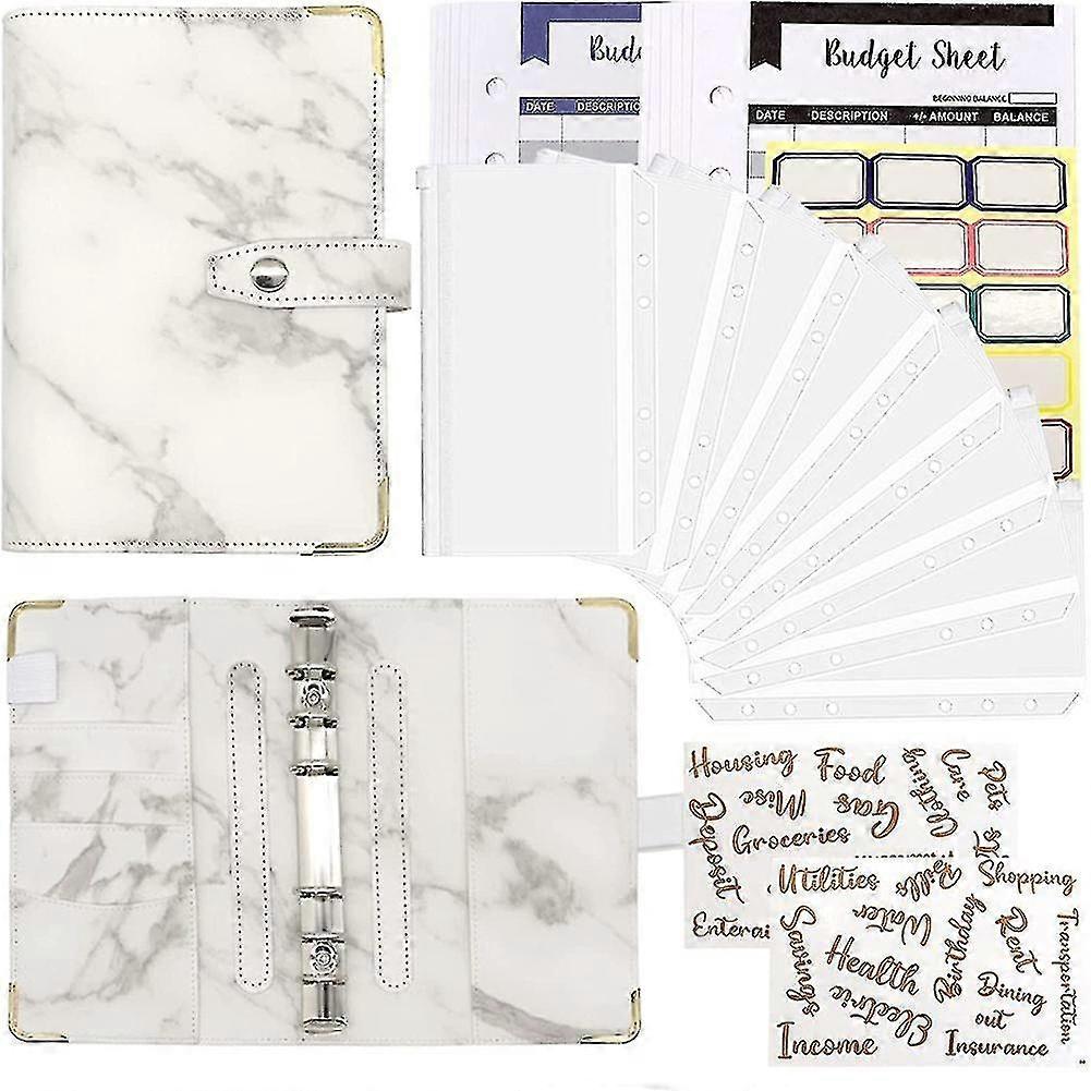A6 Budget Binder, With Cash Envelopes System, Refillable Budget Planner Organizer-DF