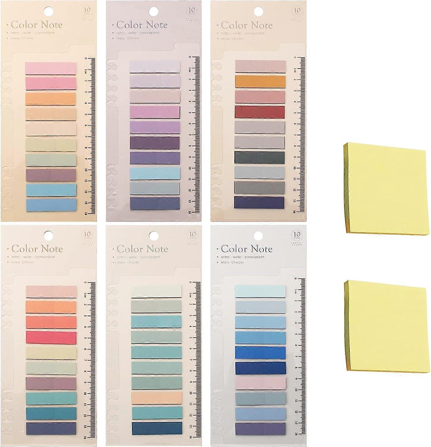 1200 Pieces Sticky Index Tabs, Adhesive Bookmark Divider Tabs Bookmark Sticky Notes Adhesive Markers Bookmarks Colorful Notes Mini Small Sheets Sticky