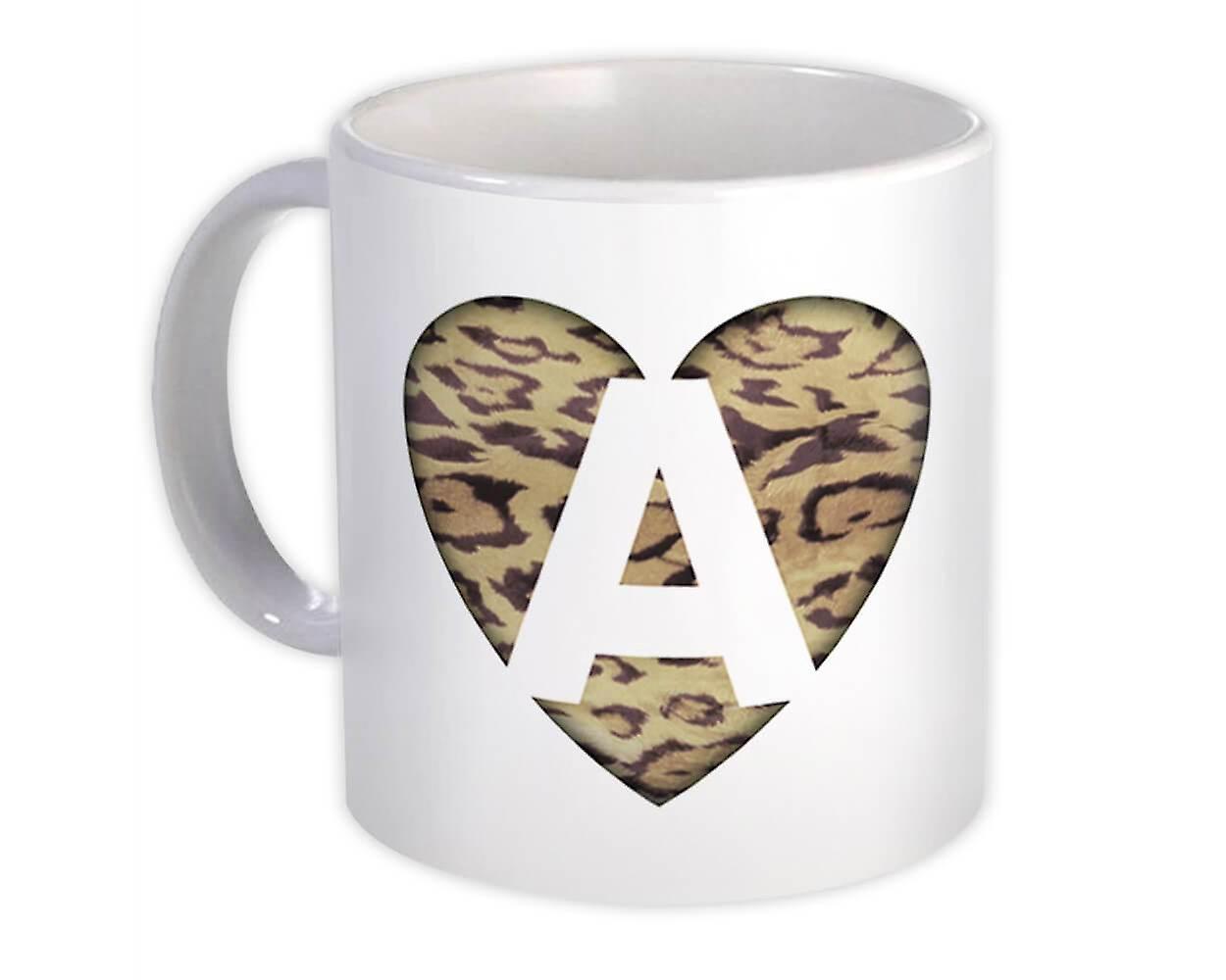 Gift Mug: Monogram Letter A Cheetah