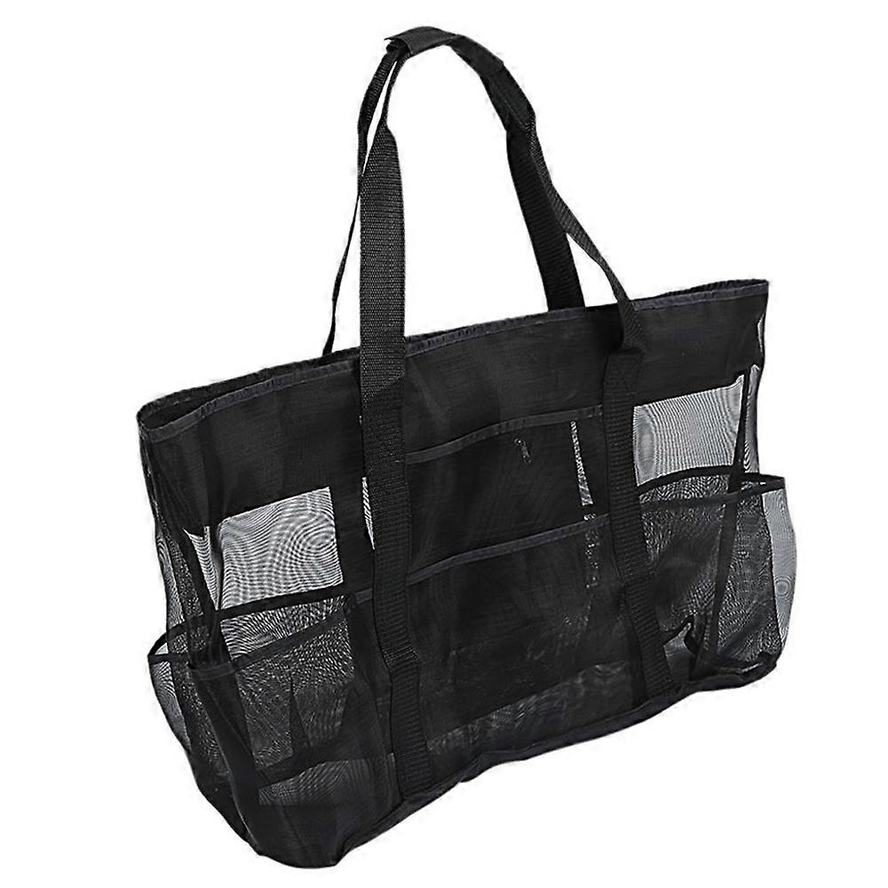 Large Mesh Beach Bag - Sand Proof Swimming Tote Bag Oversized Family - Foldable