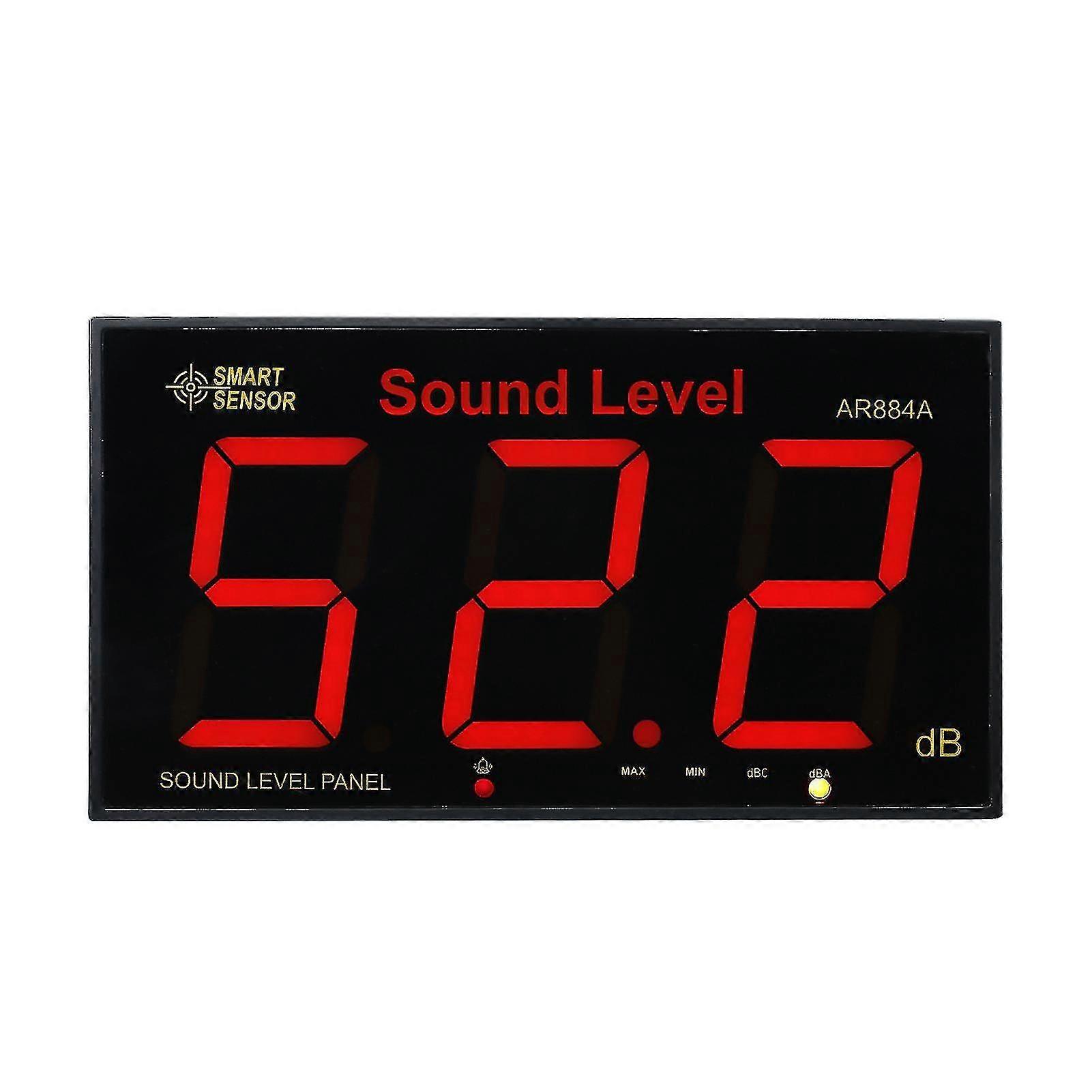 Ar884a Sound Level Meter With Large Lcd Screen Wall Mounted Digital Sound Level Meter Digital Noisemeter Decibel Monitoring Tester Noise