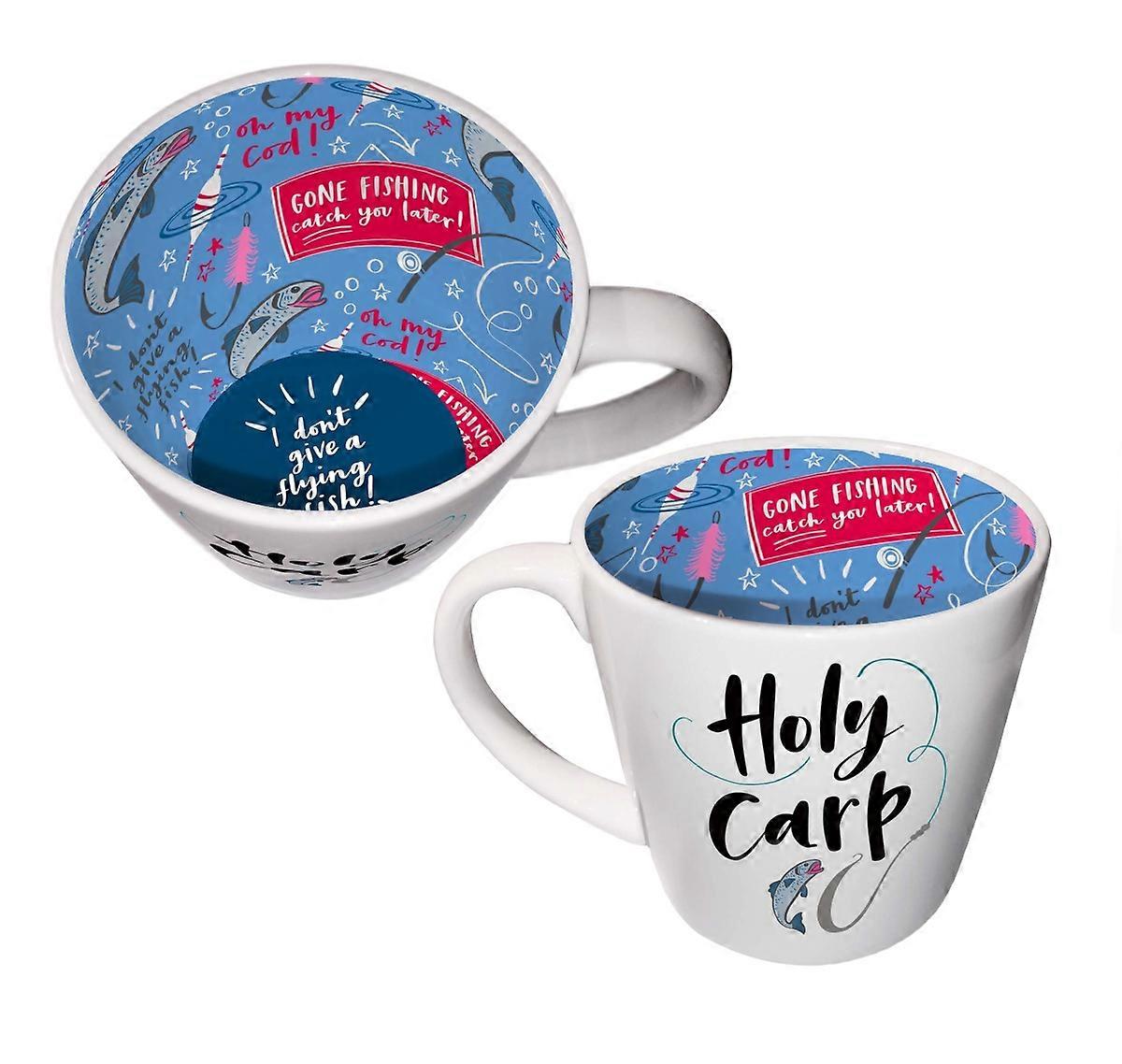 WPL Gifts Holy Carp Fishing Themed Gift Mug