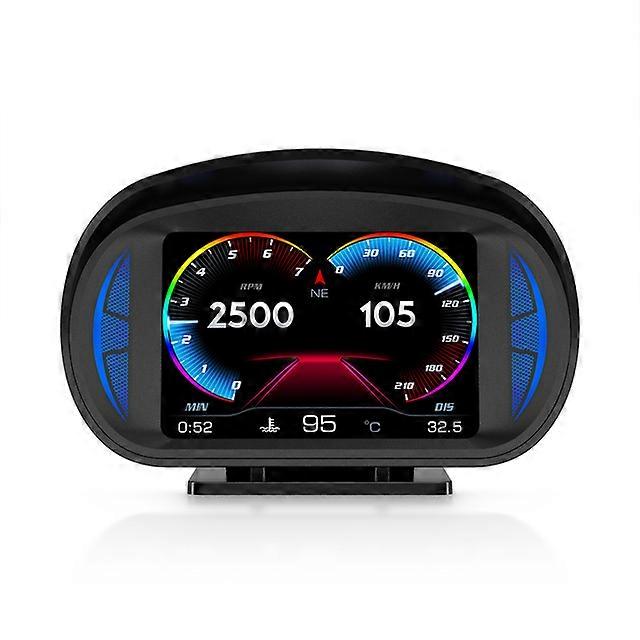 Car HUD Dual System OBD2 GPS Vehicle Head Up Display Speedometer Digital With Over Speeding Voltage Alarm Driver Fatigue Alert