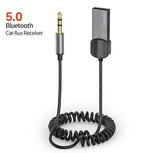 Toocki Bluetooth 5.0 אלחוטי מקלט מתאם 3.5 מ"מ שקע אודיו מוזיקה דונגל USB לרכב משדר Bluetooth עבור Aux רמקול לרכב