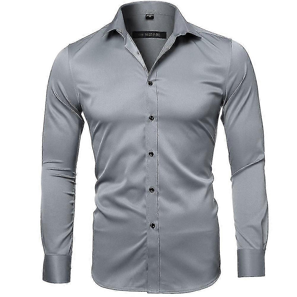 Pánské Business Solid Color Klopa Slim košile