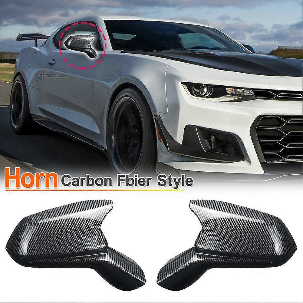 2pcs Rearview Mirror Case Cover Car Exterior Replacement Parts Rearview Mirror Protective Shell for Chevrolet Camaro 2016-2022