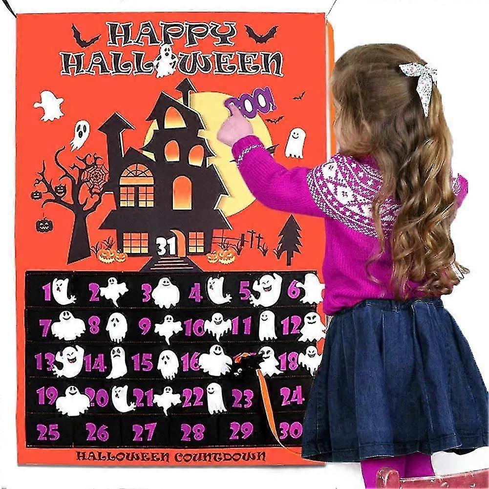 Halloween Countdown Calendar With 30pcs Ghosts