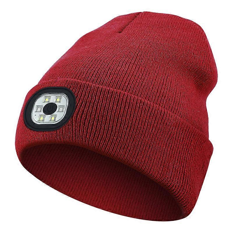 LED Knitted Rechargeable Washable Warm Light Up Beanie for Men
