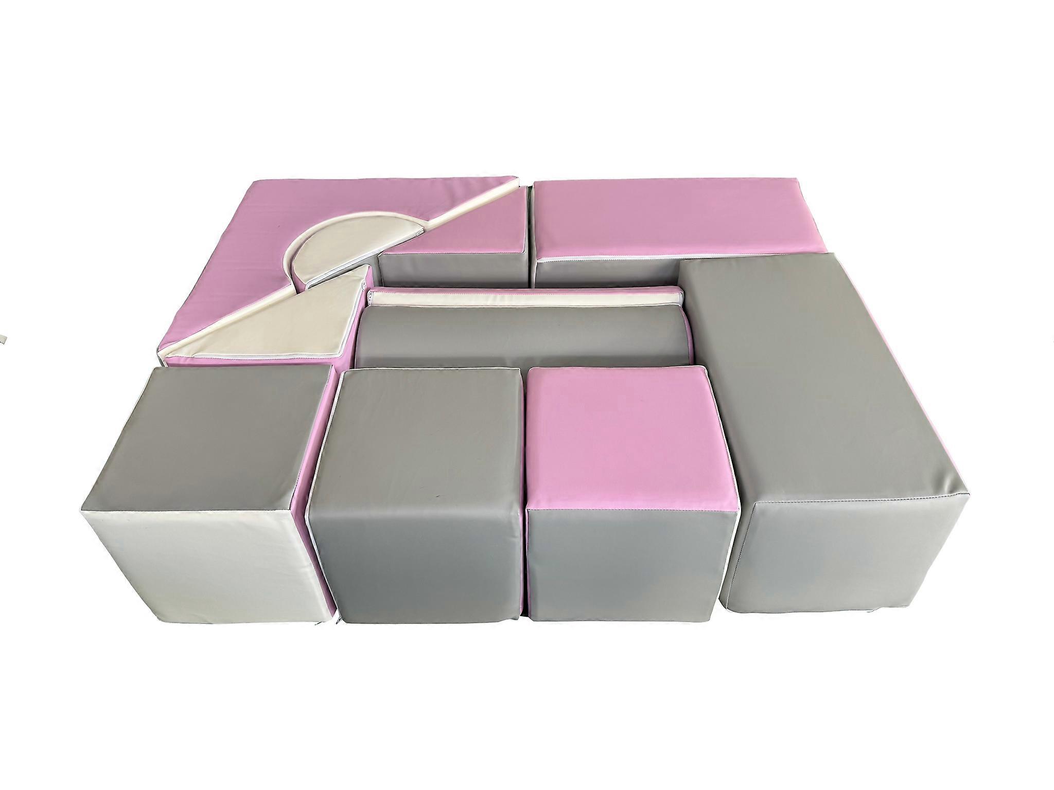 Bausteine Schaum 11 Stück weiß, hellviolett & grau